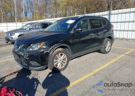 2015 Nissan Rogue Sv из США, поврежденный, VIN KNMAT2MV9FP563903